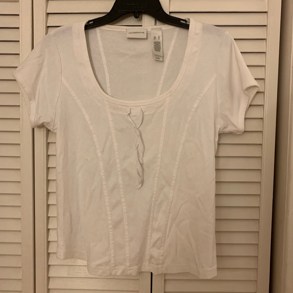 Liz Claiborne White Tee